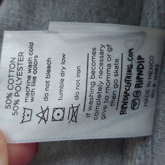 RIPNDIP Grey Hoodie - Picture 7 of 11